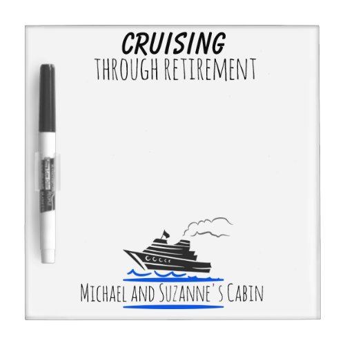 Cruise Ship Door Marker Message Pad Retirement Dry Erase Board