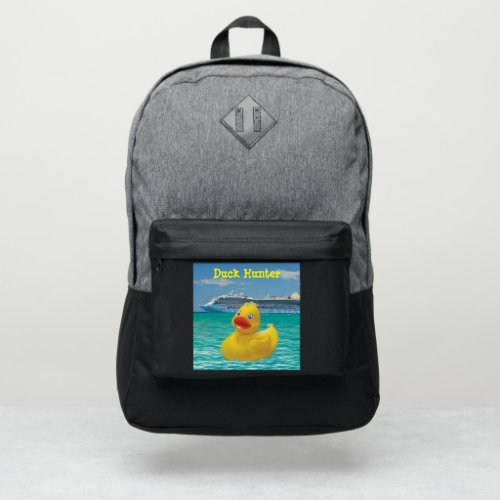 Cruise ship ducks tropical seas and rubber ducky port authority backpack