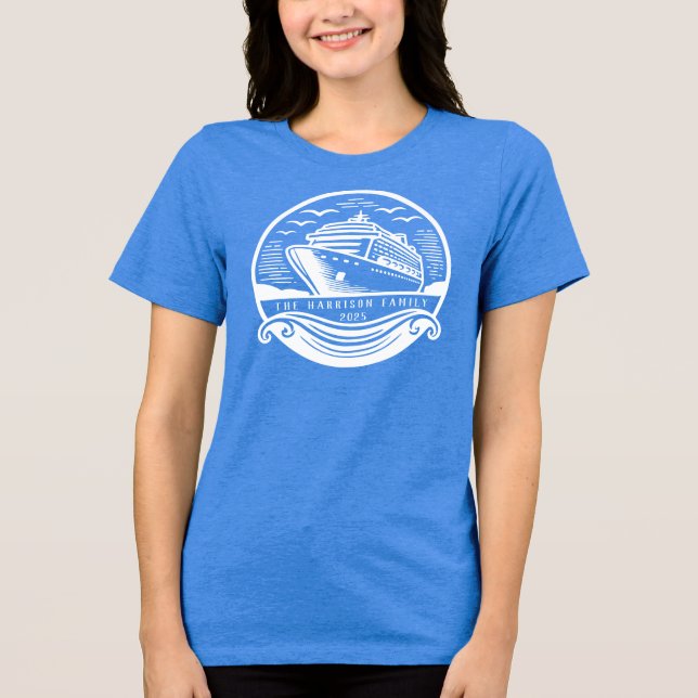 Cruise Ship Embarkation Custom T-Shirt Tri-Blend Shirt (Front)