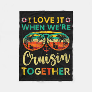 Cruise Ship Family Friends Matching Vacation Trip Fleece Blanket
