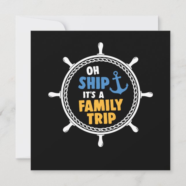 Cruise Ship Family Trip Cruising Cruise Holiday Gi Invitation (Front)