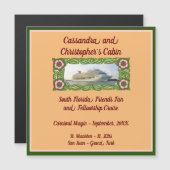 Cruise Ship Floral Frame Stateroom Door Marker 3 (Front/Back)