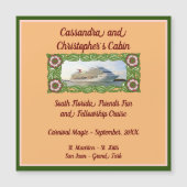 Cruise Ship Floral Frame Stateroom Door Marker 3 (Front)