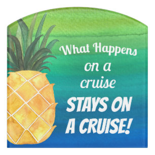 Cruise Ship Funny Stateroom Cabin Door Sign