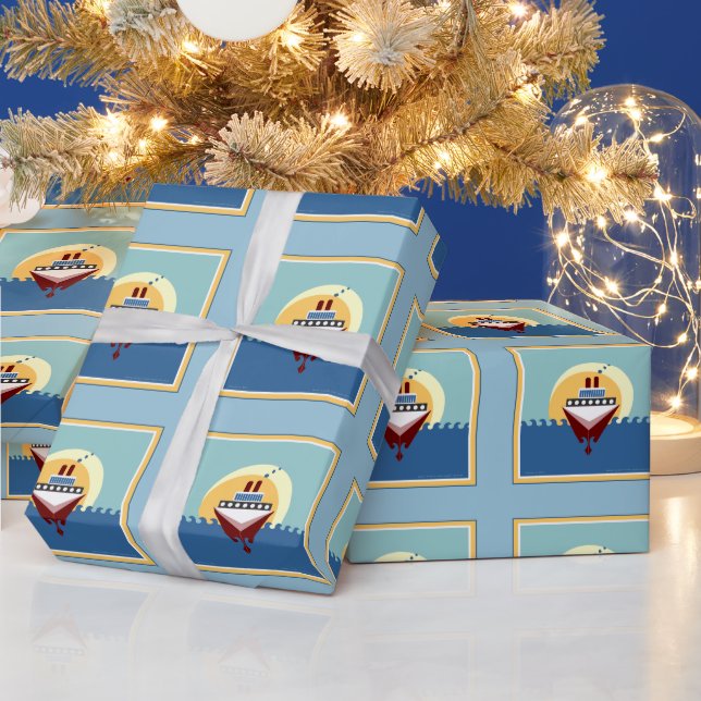 Cruise Ship Gift Wrapping Paper (Holidays)
