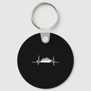 Cruise Ship Heartbeat Cruising Vacation 1 Keychain