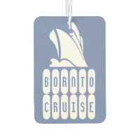 Cruise Ship Illustration with Quote Born to Cruise Air Freshener