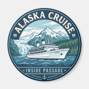 Cruise Ship in Alaska Magnet
