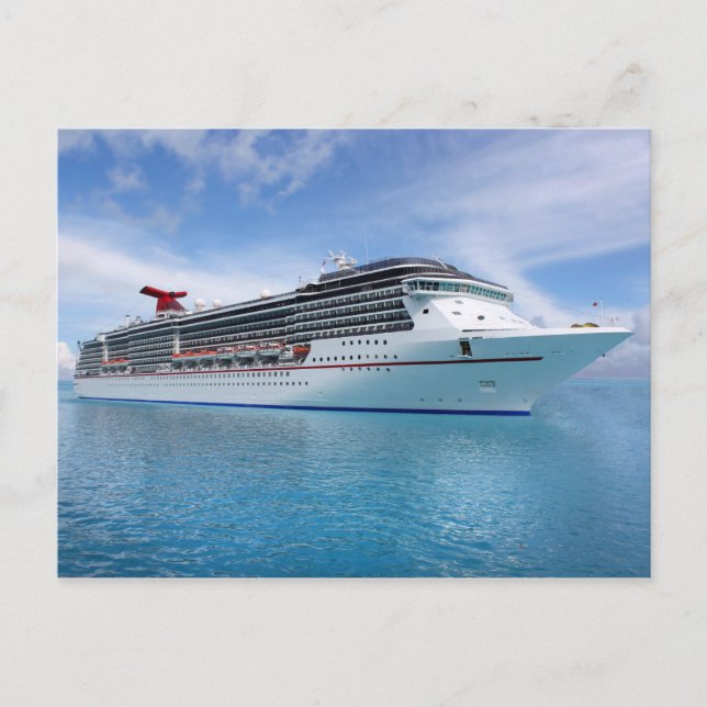 Cruise ship in Caribbean waters Postcard (Front)