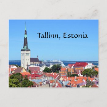 Cruise Ship In Tallinn  Estonia Postcard by catherinesherman at Zazzle