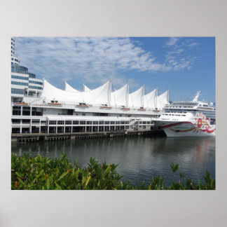 Cruise Ship in Vancouver, B.C. Canada Poster