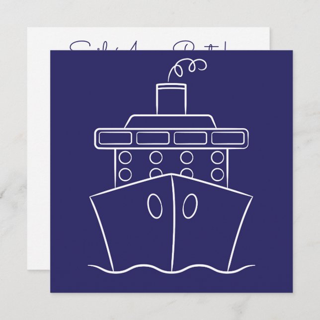 Cruise ship invitation (Front/Back)
