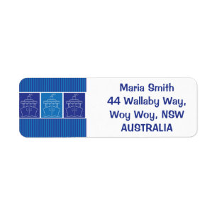 Cruise ship label