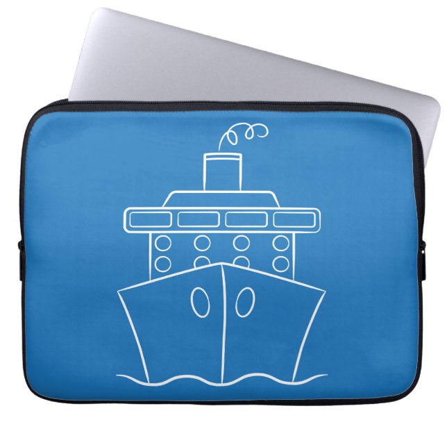 Cruise ship laptop sleeve (Front)