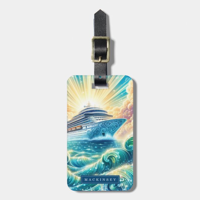 Cruise Ship Luggage Tag (Front Vertical)