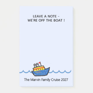 Cruise Ship Message Pad  Post-it Notes