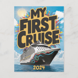 Cruise Ship My First Cruise Custom Postcard