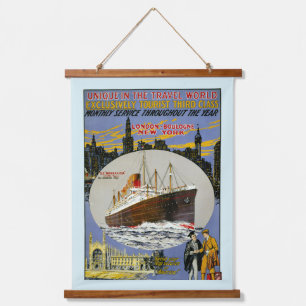 Cruise Ship, New York Skyline & A London Street Hanging Tapestry