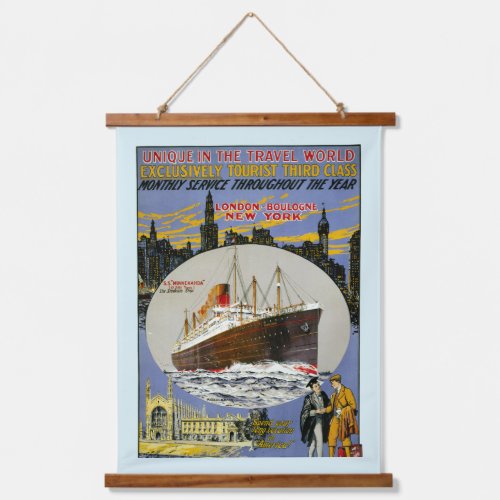 Cruise Ship New York Skyline  A London Street Hanging Tapestry