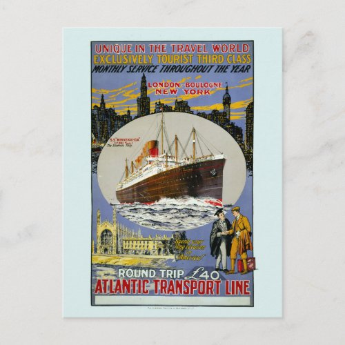 Cruise Ship New York Skyline  A London Street Postcard