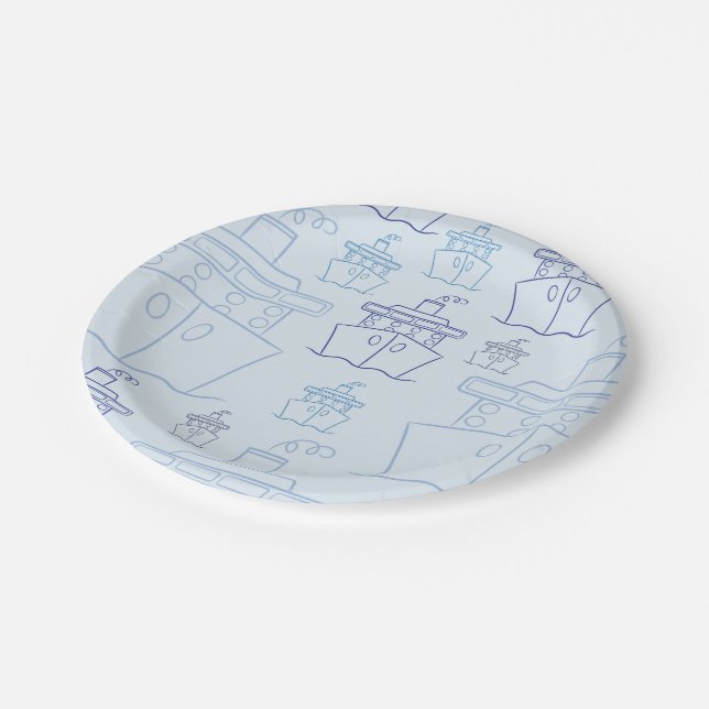 Cruise ship paper plates (Angled)