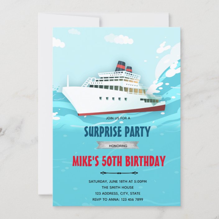 Cruise ship party invitation | Zazzle.com