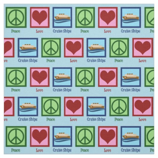 Cruise Ship Peace Love Cruises Fabric