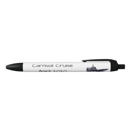 Cruise Ship Personalized Family Friends Gift Black Ink Pen