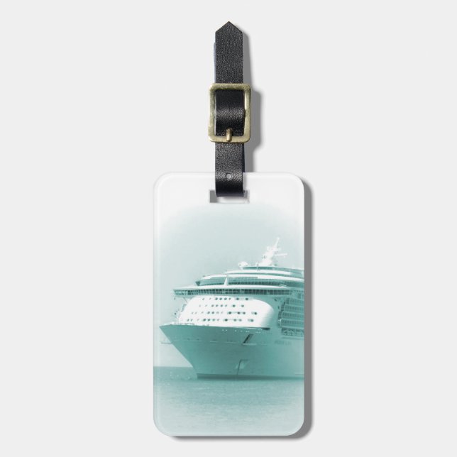 Cruise Ship Personalized Luggage Tag (Front Vertical)