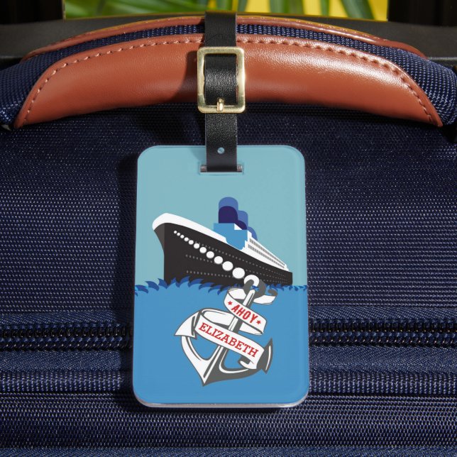 Cruise Ship Personalized Travel Luggage Tag (Front Insitu 2)
