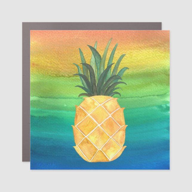 Cruise Ship Pineapple Stateroom Cabin Door Car Magnet (Front)