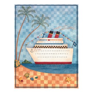 Cruise Ship - Postcard