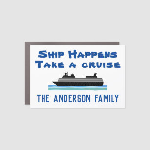 Cruise Ship Pun Funny Cabin Stateroom Door Marker  Car Magnet