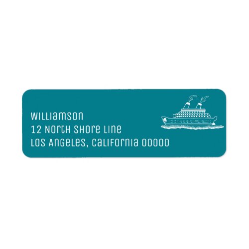 Cruise Ship Retirement Party Label