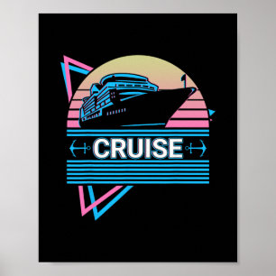 Cruise Ship Retro  Poster