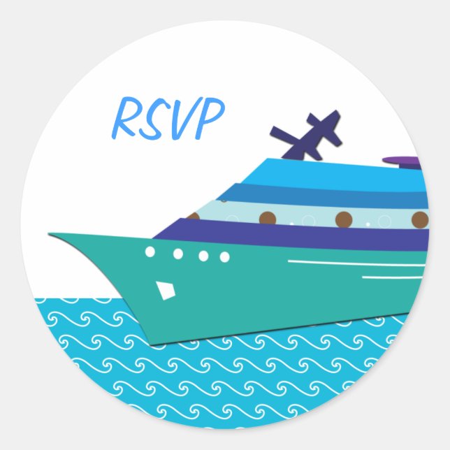 Cruise Ship RSVP Stickers (Front)