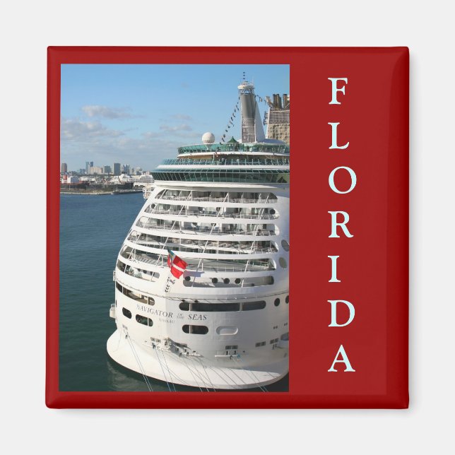 Cruise Ship - Save the date Magnet (Front)