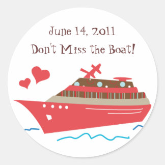 Cruise Ship Save the Date Stickers