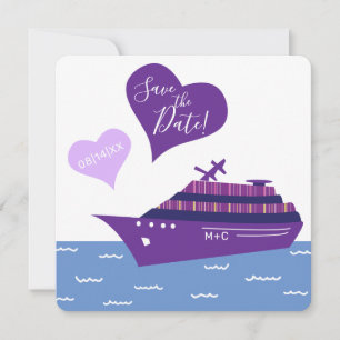 Cruise Ship Save the Wedding Date Card
