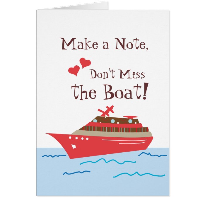 Cruise Ship Save the Wedding Date Card