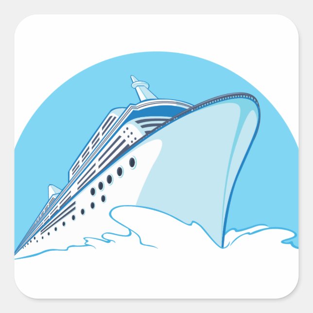Cruise Ship Square Sticker (Front)