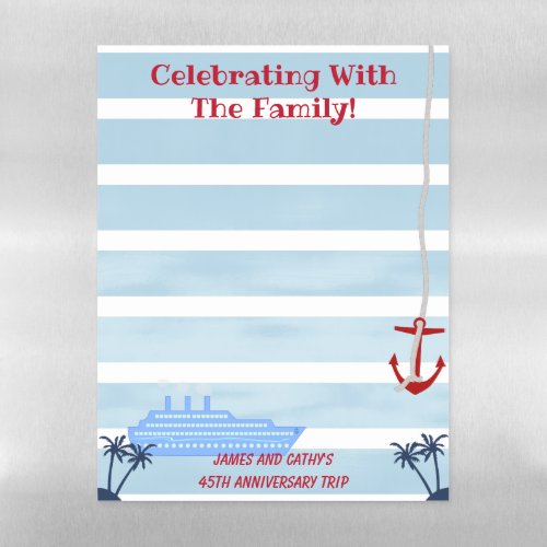 Cruise Ship Stateroom Door Magnetic Dry Erase Sheet