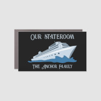Cruise Ship Stateroom Door Marker Family Name