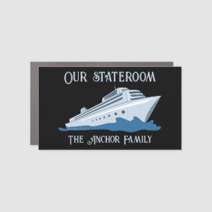 Cruise Ship Stateroom Door Marker Family Name Car Magnet