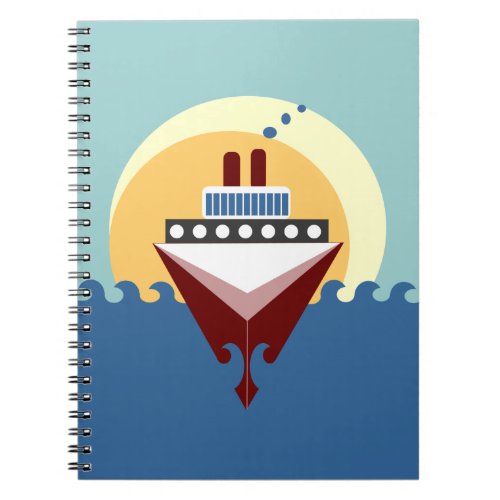 Cruise Ship Sunrise on the Sea Notebook