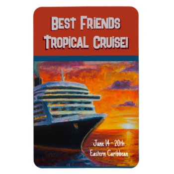 Cruise Ship Sunset Stateroom Door  Magnet by NightOwlsMenagerie at Zazzle