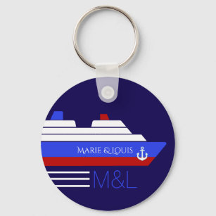 cruise ship travel personalized keychain