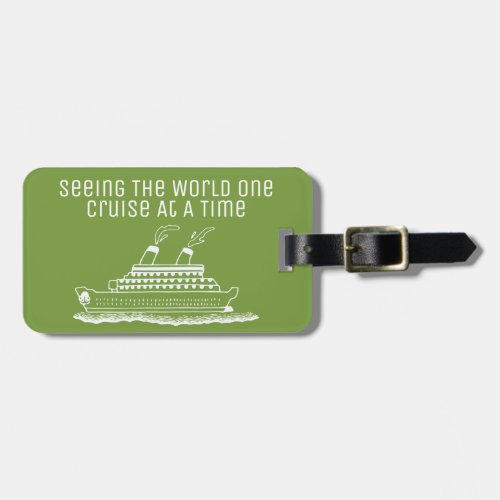 Cruise Ship Traveler Funny Modern Simple Luggage Tag