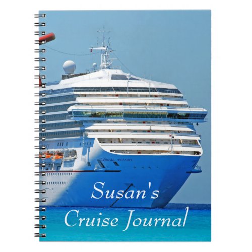 Cruise Ship Vacation Journal Notebook Custom