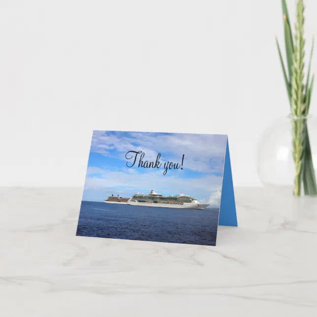 Cruise Ship Vacation | Nautical Thank You | Zazzle